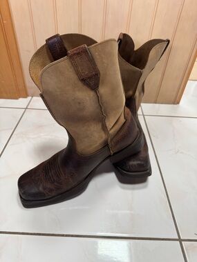 Ariat Ramblers Classic Two-Tone Cowboy Boots - Brown & Tan 11 1/2